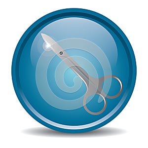 dental scissors. Vector illustration decorative design