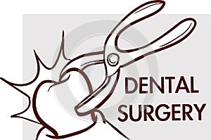 Dental surgery. Dental clinic logotype concept icon photo