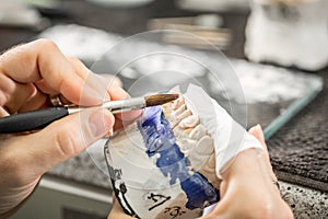 Dental technician working