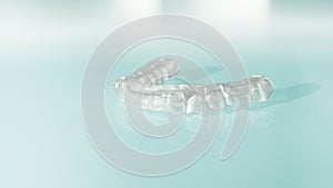 A dental teeth splint for correction the teeth position
