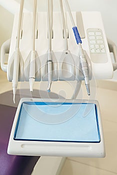 Dental tools in dental clinic.