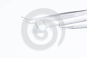 Dental Tools set on white background