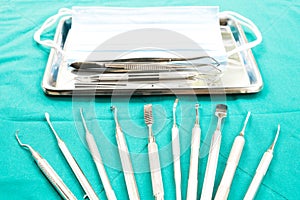 Dental tools surgical kit.