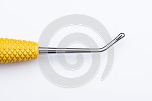 Dental tools on a white background