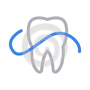 dental vector color line icon