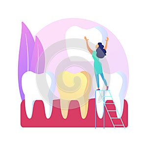 Dental veneers abstract concept vector illustration. photo