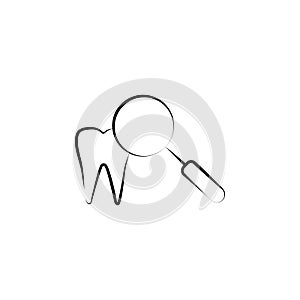 dental veneers icon. Element of dantist for mobile concept and web apps illustration. Hand drawn icon for website design and