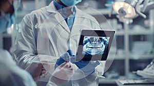 The dental x-ray analysis. AI generated