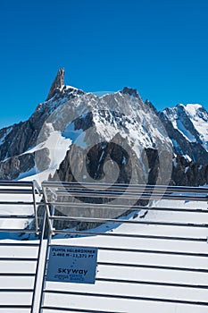 The Dente Del Gigante shooted from the terrace of the station