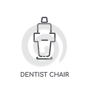 Dentist chair linear icon. Modern outline Dentist chair logo con