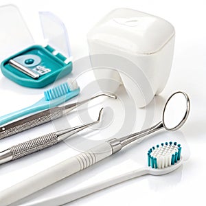 Dentist concept isolated on white background photo