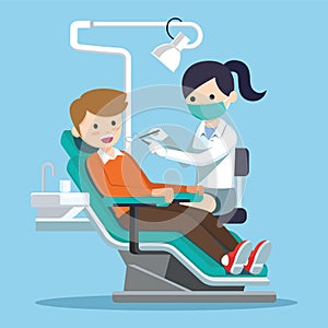 Dentist doctor examining patient