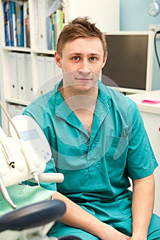 Dentist doctor in his surgery office