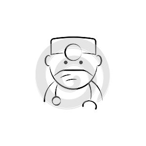 dentist, doctor icon. Element of dantist for mobile concept and web apps illustration. Hand drawn icon for website design and