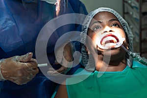 Dentist Doing A Dental Check Up