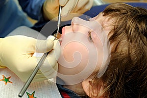 At a dentist examination photo