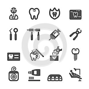 Dentist icon set, eps10