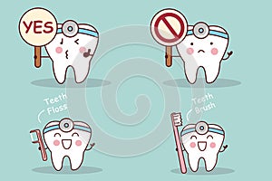 Dentist with implant tooth