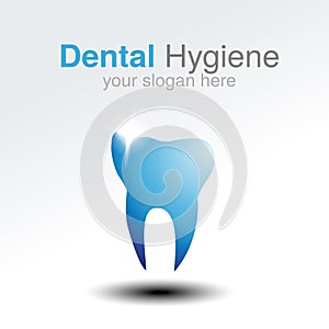 Dentist logo design template. Tooth symbol for Dental clinic or mark for dental hygiene
