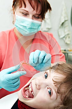 At dentist medic orthodontic doctor photo