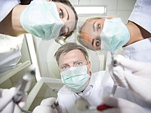 Dentist and nurses