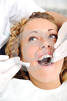 Dentists teeth checkup photo