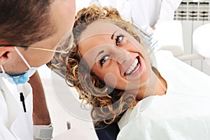 Dentists teeth checkup photo