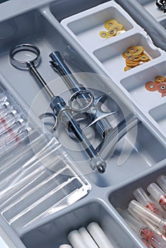 Dentist's tools drawer