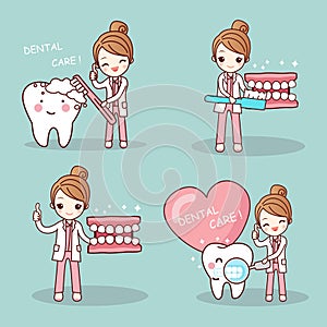 Dentist and tooth