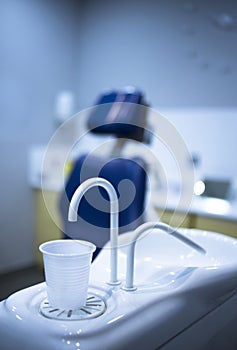 Voda vypláchnout pohár využít tmel v zubní klinika zubaři 
