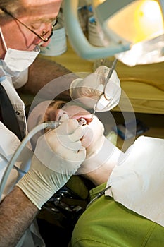Dentist working
