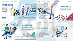 Dentistry Healthcare Services Landing Page Set