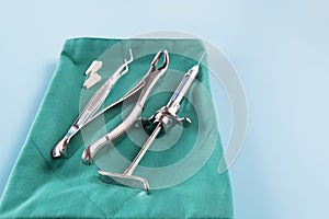 Dentistry medical tools forcept.