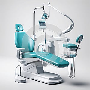 Dentists medical instruments on white background