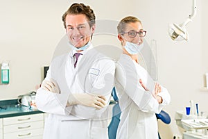 Dentists in their surgery