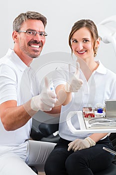 Dentists in their surgery or office