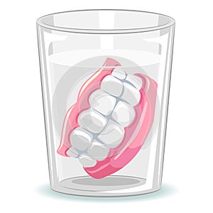 Dentures in Glass of Water