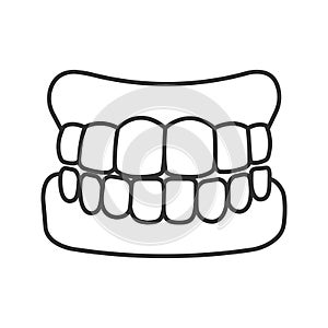 Dentures linear icon