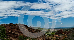 Denver City Skyline Red Rocks Park Colorado