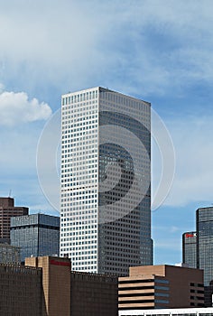 Denver, Colorado, USA, downtown cityscape with Republic Plaza building