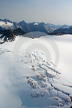 Denver Glacier, aerial view