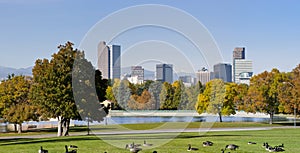 Denver Skyline in Autumn