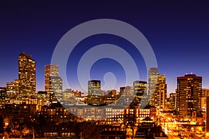 Denver Skyline at Blue Hour Mar 2013