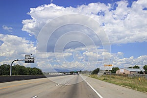 Denver sunny road sky cloud