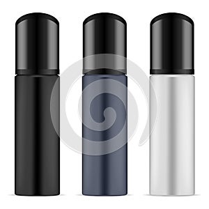 Deodorant Spray Bottle. Cosmetic Aerosol Container