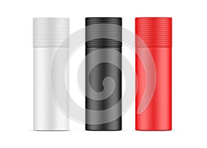 Deodorant spray can mockup, aerosol can on isolated white background