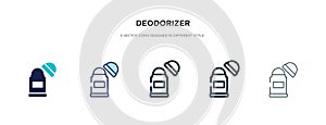 Deodorizer icon in different style vector illustration. two colored and black deodorizer vector icons designed in filled, outline