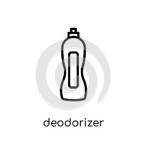 deodorizer icon. Trendy modern flat linear vector deodorizer icon on white background from thin line Cleaning collection photo
