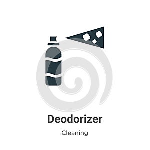 Deodorizer vector icon on white background. Flat vector deodorizer icon symbol sign from modern cleaning collection for mobile
