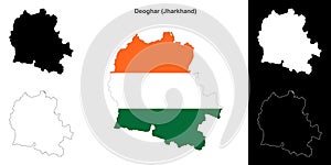 Deoghar outline map